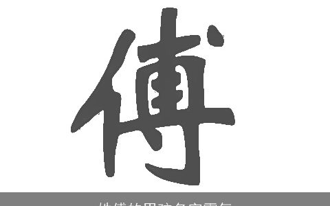 姓傅的男孩名字霸气