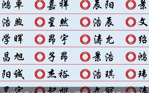可以用于女孩名字的字(男孩大气有涵养的名字)