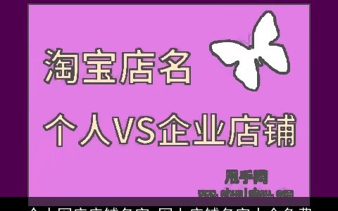 个人网店店铺名字 网上店铺名字大全免费