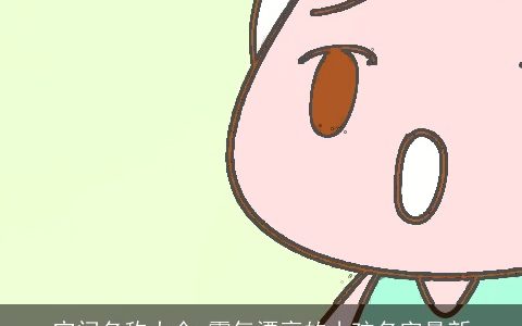 空间名称大全 霸气漂亮的小孩名字最新