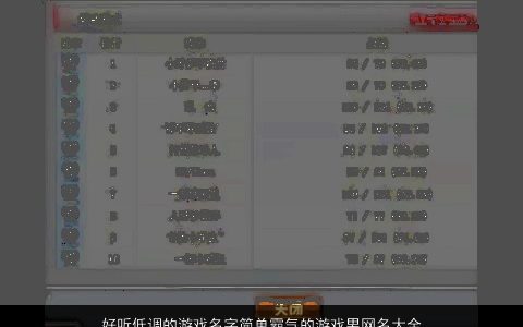 好听低调的游戏名字简单霸气的游戏男网名大全 好听简单霸气的游戏游戏男网名名字大全最新