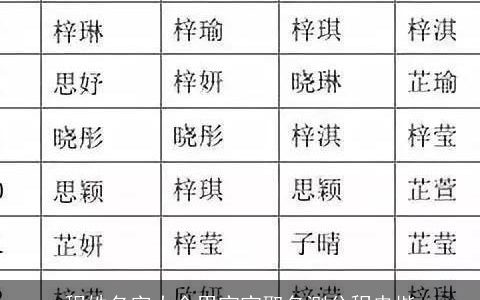 程姓名字大全男宝宝取名测分程忠楷