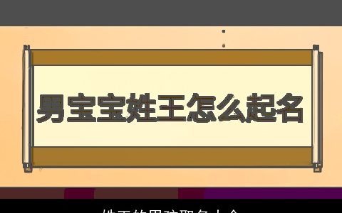 姓王的男孩取名大全