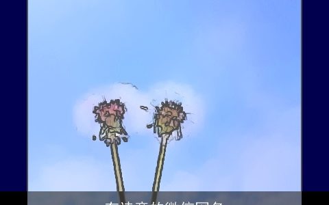 有诗意的微信网名