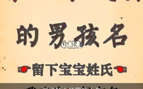 五行缺土的男孩小名