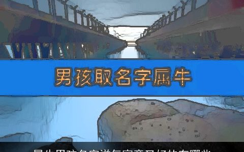 属牛男孩名字洋气寓意又好的有哪些