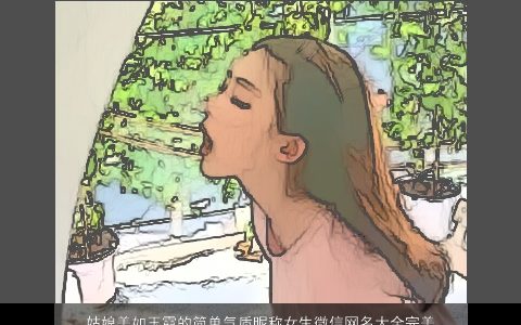 姑娘美如玉霞的简单气质昵称女生微信网名大全完美不可替代2024 简单气质的昵称女生微信网名名