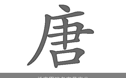 姓唐男孩名字最高分