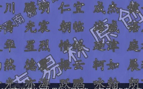 2024年姓薄的新生男孩如何起名 龙凤呈祥名字参考