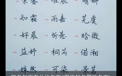 取名与海有关的名字(用海起名男孩名字)