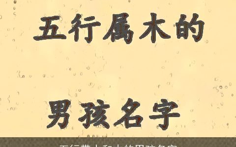五行带水和木的男孩名字