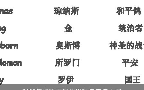 2023年好听不俗的男孩名字怎么取