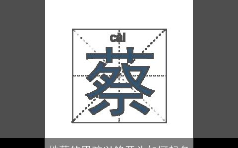 姓蔡的男孩以铭开头如何起名
