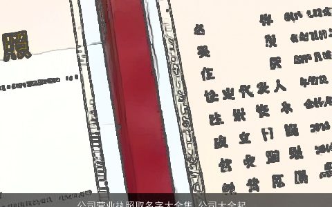 公司营业执照取名字大全集_公司大全起名大全 吉利新颖的公司公司名字大全最新