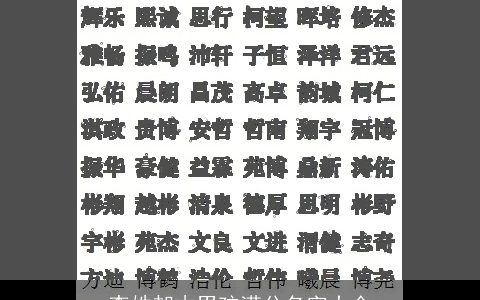 李姓却木男孩满分名字大全