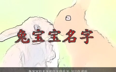 兔宝宝取名字最佳字取名字 2023年最旺的男孩名字 2023年兔宝宝取名字最佳字