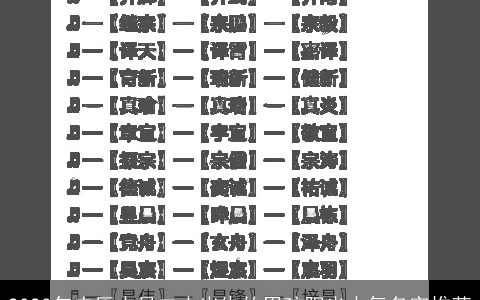 2024年农历十月二十出生的男孩阳光大气名字推荐