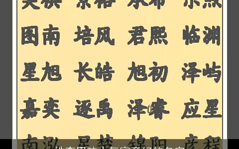 姓李男孩大气寓意好的名字