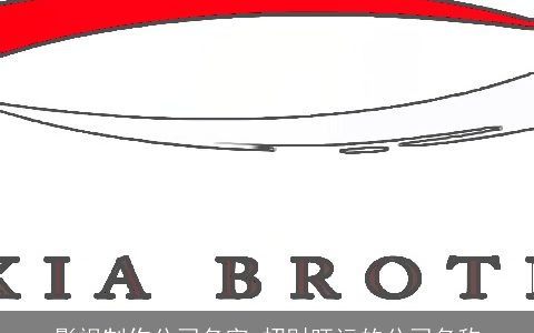 影视制作公司名字 招财旺运的公司名称