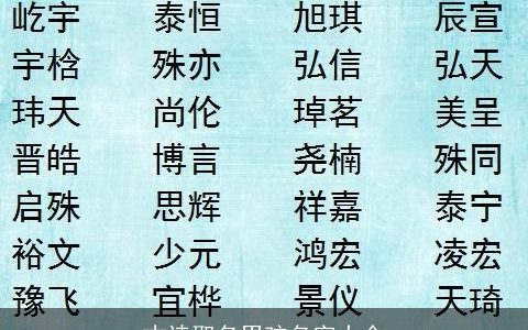 古诗取名男孩名字大全