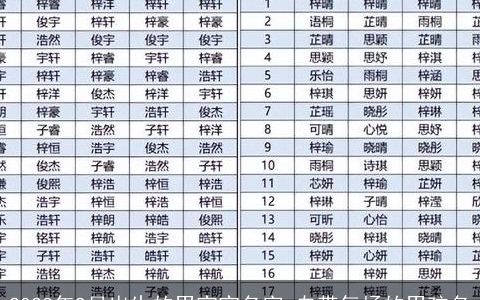 2023年9月出生的男宝宝名字 自带气场的男孩名