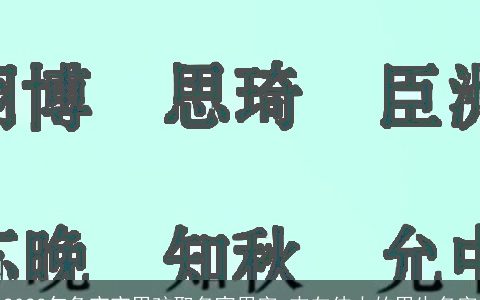 2023年兔宝宝男孩取名宜用字 志向伟大的男生名字
