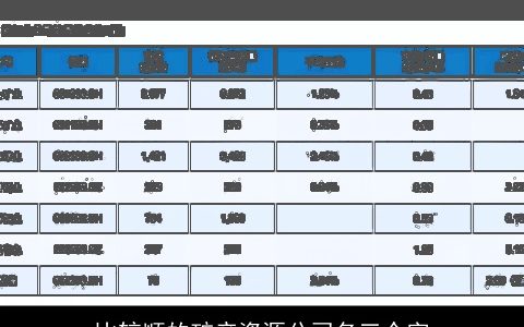 比较顺的矿产资源公司名三个字