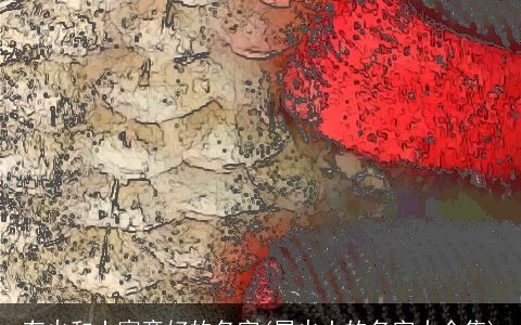 有火和土寓意好的名字(属火土的名字大全集)