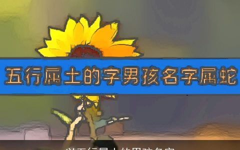 以五行属土的男孩名字