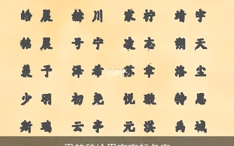 用楚辞给男宝宝起名字