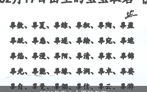 2024名字大全男孩名字