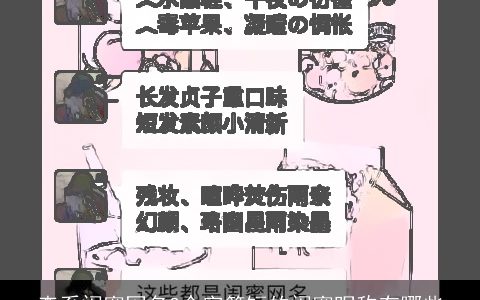 森系闺蜜网名2个字简短的闺蜜昵称有哪些