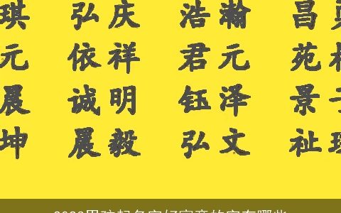 2023男孩起名字好寓意的字有哪些