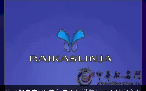 公司起名字 用英文名更显洋气适用于外贸企业