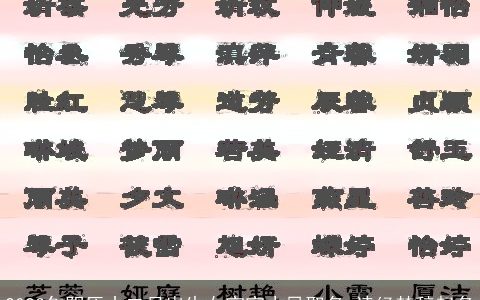 2023年阴历十二月出生女宝宝古风取名 诗经楚辞起名