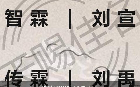 姓欧阳男孩取名大全