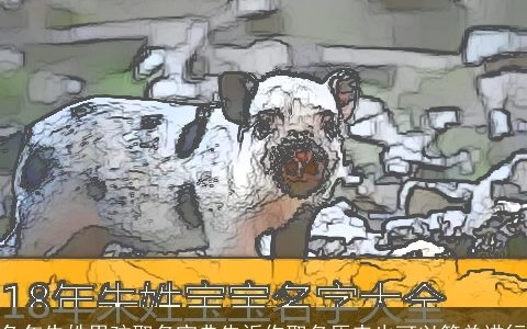 兔年朱姓男孩取名宝典告诉你取名原来也可以简单进行