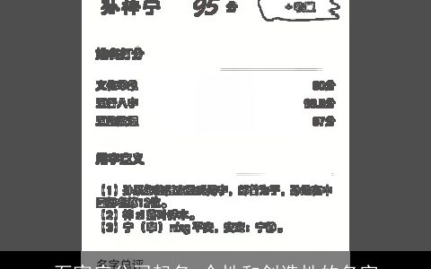 石家庄公司起名 个性和创造性的名字