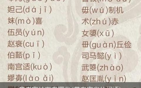 带有宣的字有哪些(带有宣字的词语)