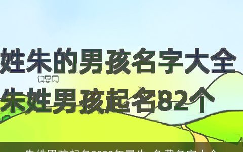 朱姓男孩起名2023年属牛 免费名字大全