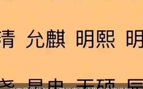 月字辈男孩起名(带月字旁的男孩名字洋气)