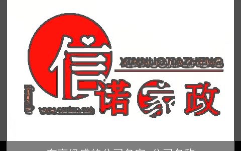 有高级感的公司名字 公司名称