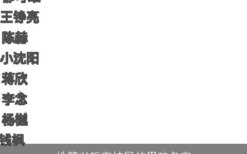 姓符以哲字结尾的男孩名字