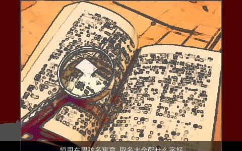 恒用在男孩名寓意 取名大全配什么字好 2023有涵养寓意的男孩名字大全精选