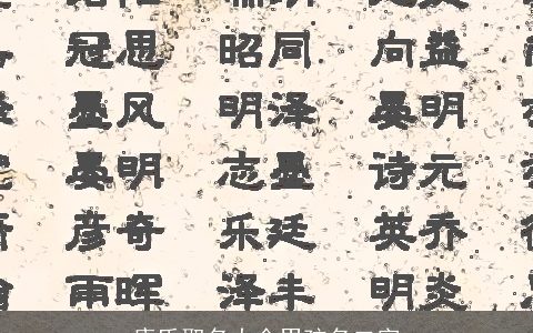 康氏取名大全男孩名二字