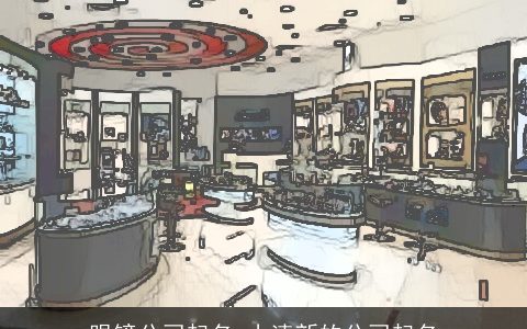 眼镜公司起名 小清新的公司起名