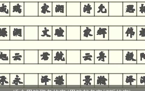 适合男孩取名的字(男孩起名字好听的字)