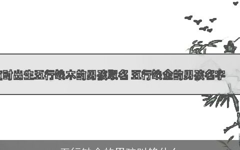 五行缺金的男孩叫铭什么