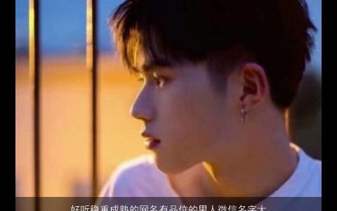 好听稳重成熟的网名有品位的男人微信名字大全2023 好听成熟的网名男微信名字挑选