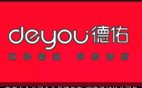 房产中介公司企业品牌名字 寓意极好的公司名